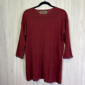 GUNDRUN SJODEN ORGANIC LINEN SWEATER TUNIC SMALL